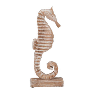 Wooden Seahorse Statue | Wayfair